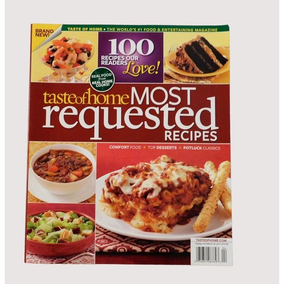 Taste of Home Most Requested Recipes Cookbook 2012 Potluck Desserts Comfort Food - Picture 1 of 5